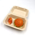 Zuckerrohr Bagasse Burger Clamshell Box heißer Verkauf auf dem europäischen Markt
